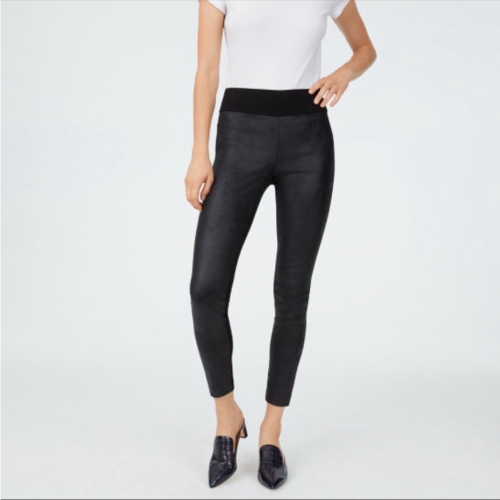 Club Monaco Tasha Faux Leather Front Leggings Size Small